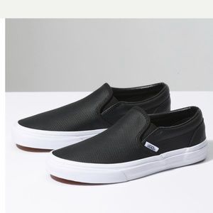 Vans Perforated Leather Slip ons